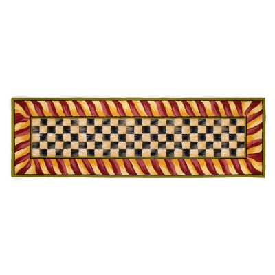 Courtly Check Red & Gold 2'6" x 8' Runner