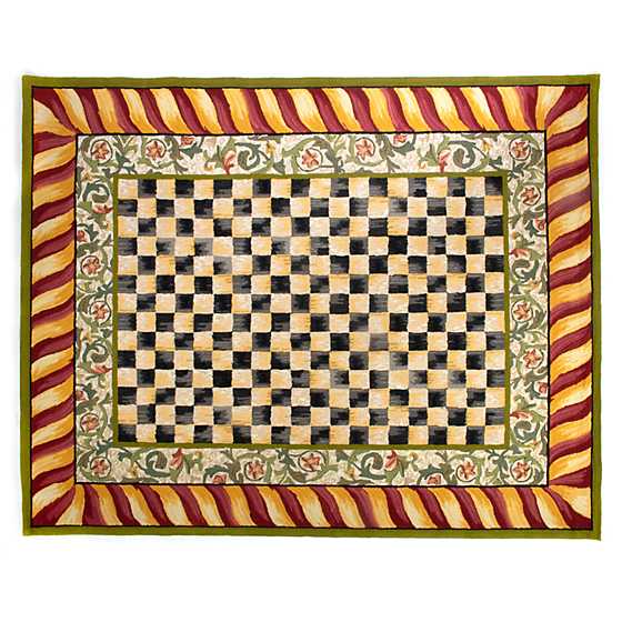 Courtly Check Red & Gold 8' x 10' Rug