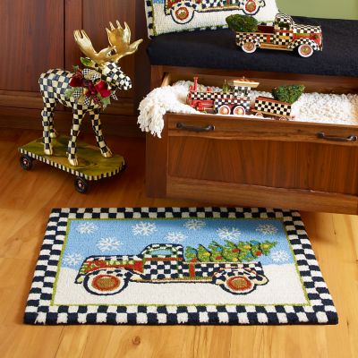 MacKenzieChilds Farm Truck Hooked Rug