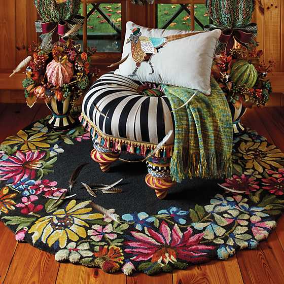 Butterfly Garden Rug - 6' Round image two
