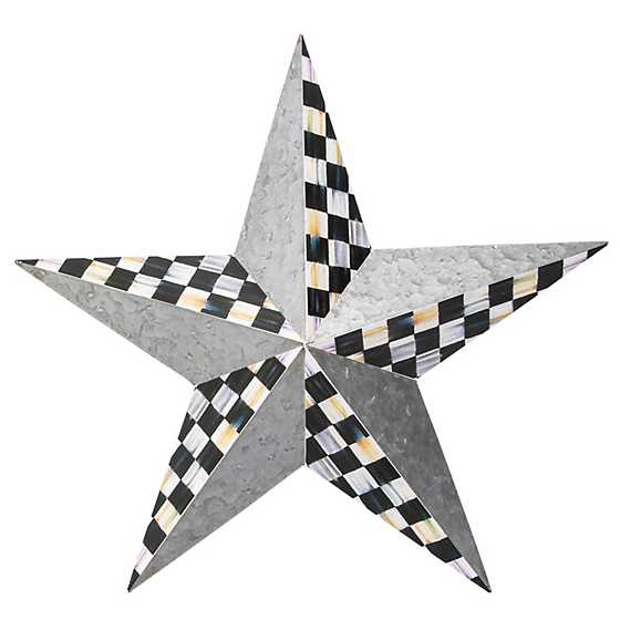 Courtly Check Galvanized Barn Star Wall Decor image two