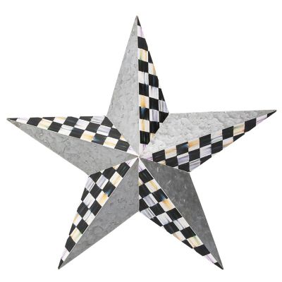 Courtly Check Galvanized Barn Star Wall Decor