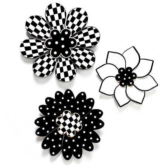 Marquee Wall Flowers, Set of 3