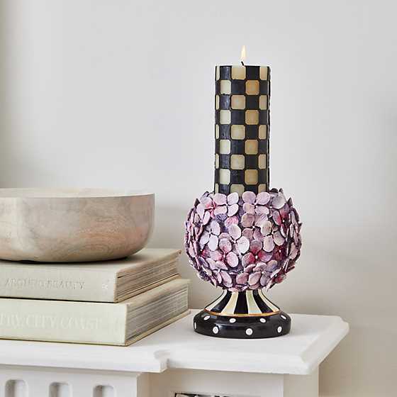 Courtly Cottage Hydrangea Pillar Candle Holder image two