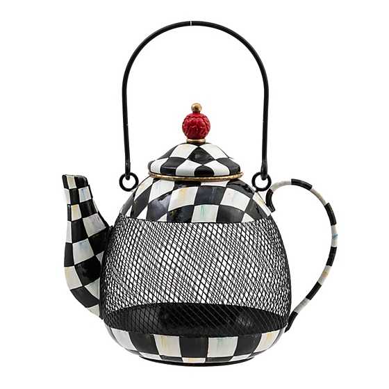 Courtly Check Teapot Bird Feeder image two