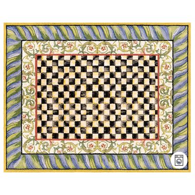 Courtly Check Washable Rug - Purple & Green - 8' x 10' image two