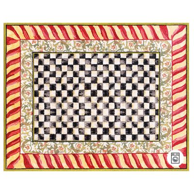 Courtly Check Washable Rug - Red & Gold - 8' x 10' image two
