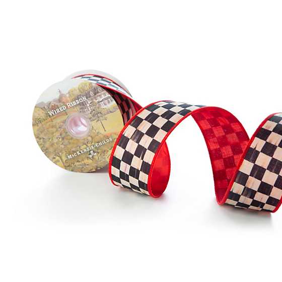 Courtly Check 2" Ribbon - Red image two
