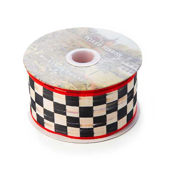 Courtly Check 2" Ribbon - Red image three