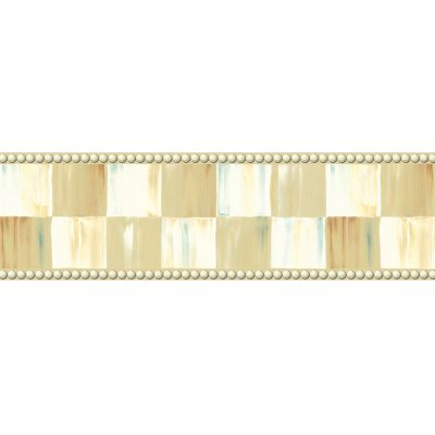 MacKenzieChilds Parchment Check Wallpaper Border