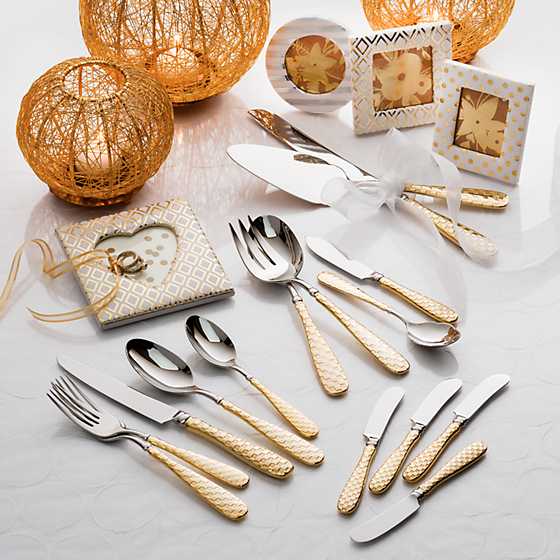 Gold Check Flatware - 5-Piece Place Setting image two