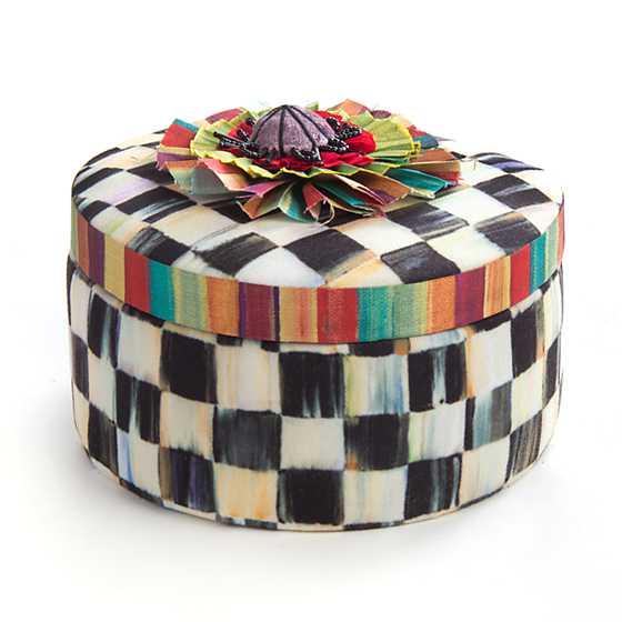 Courtly Check Round Jewelry Box