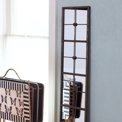 MacKenzieChilds Long GoldFramed Wall Mirror