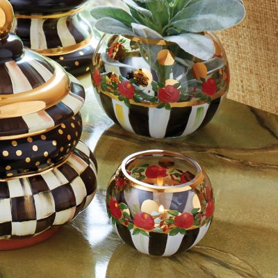 MacKenzieChilds Heirloom Glass Globe Vase Small