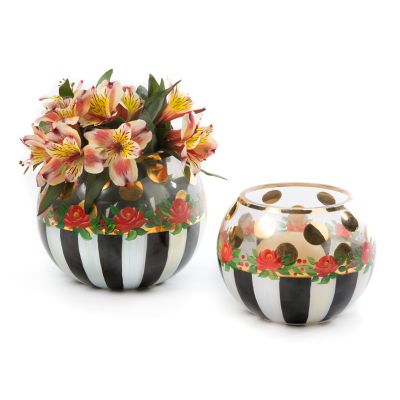 MacKenzieChilds Heirloom Glass Globe Vase Small