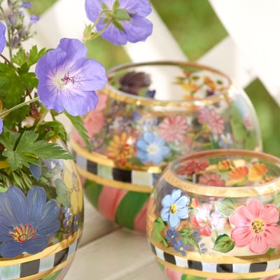 MacKenzieChilds Flower Market Glass Globe Vase Medium