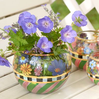 MacKenzieChilds Flower Market Glass Globe Vase Large