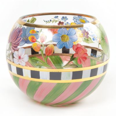 MacKenzieChilds Flower Market Glass Globe Vase Large