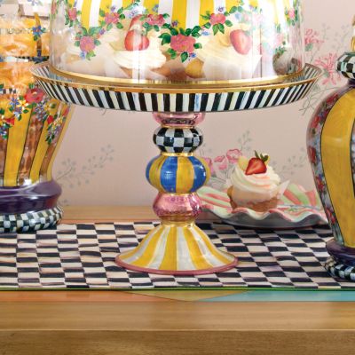 MacKenzieChilds Striped Awning Cake Stand