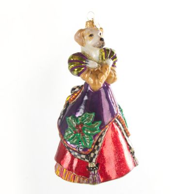 MacKenzieChilds Glass Ornament Hazel Hound