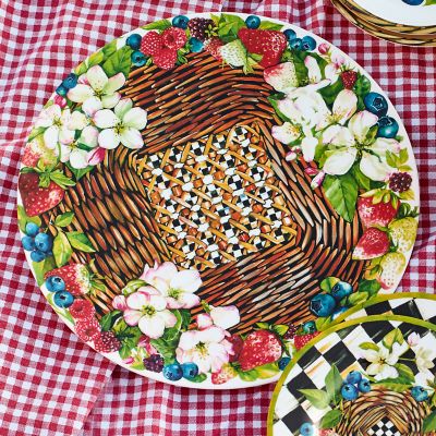 MacKenzieChilds Berries & Blossoms Serving Platter