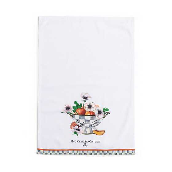 Peaches & Anemones in Colander Dish Towel image three