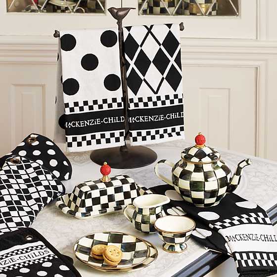 Black & White Dot Dish Towels - Set of 3 image four
