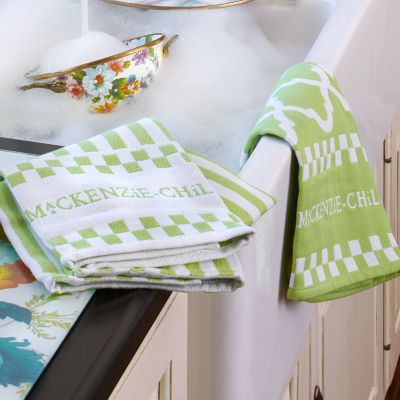 MacKenzieChilds Key Lime Dish Towels Set of 3