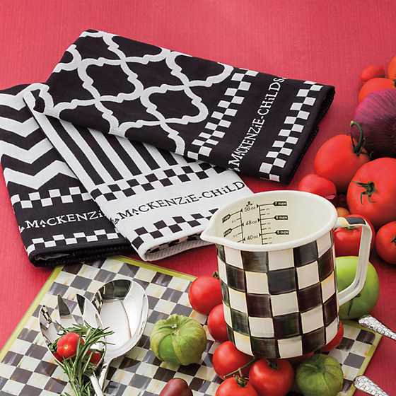 Black & White Zig Zag Dish Towels - Set of 3 image five