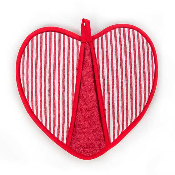 Courtly Check Heart Pot Holder image seven
