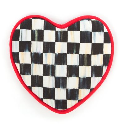 Courtly Check Heart Potholder