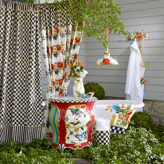 Courtly Check Shower Curtain image two
