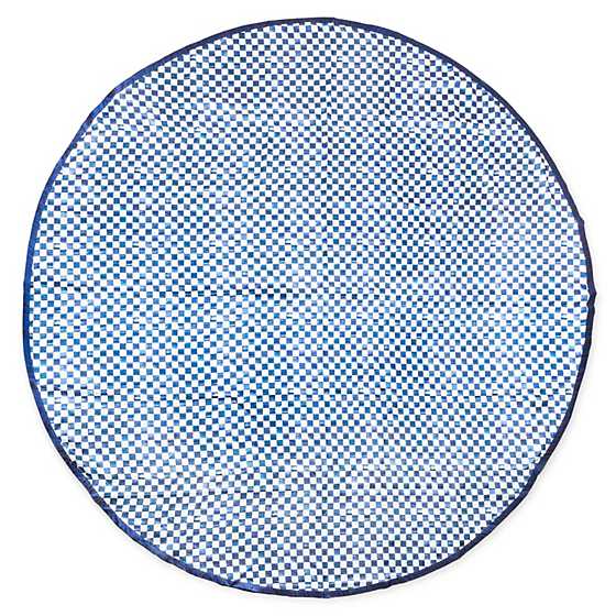 90" Round Royal Check Tablecloth image three