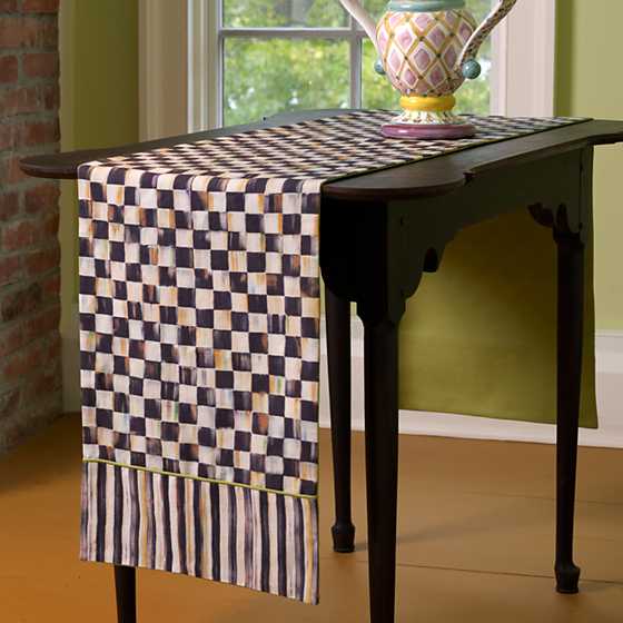 Courtly Check & Stripe Table Runner image two