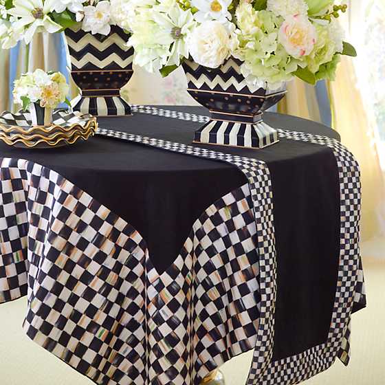 Courtly Check Table Runner - Black image two