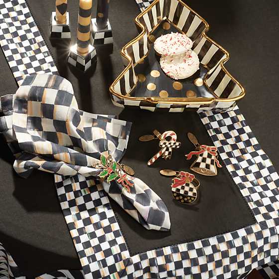 Courtly Check Table Runner - Black image three