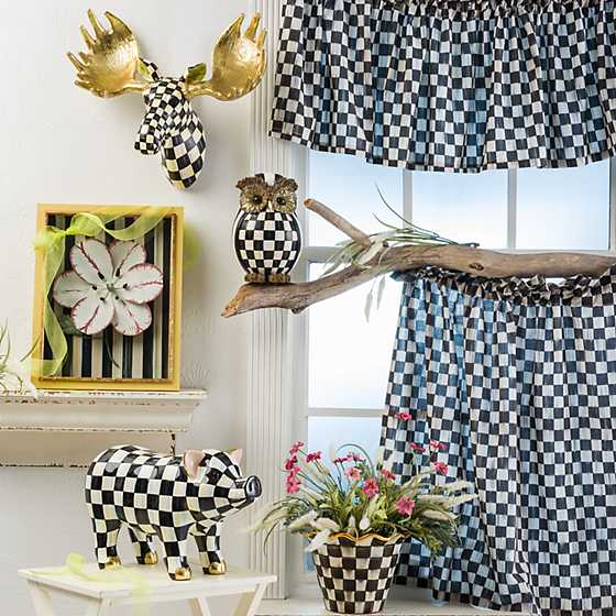 Courtly Check Cafe Curtains - Set of 2 image ten