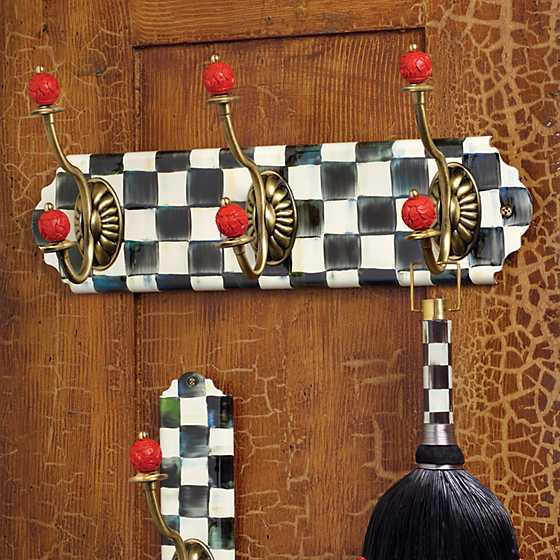 Courtly Check Enamel Triple Wall Hook image two