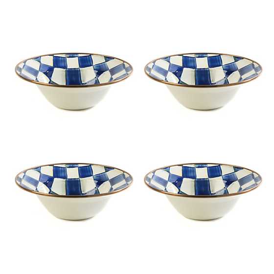 Royal Check Breakfast Bowls, Set of 4