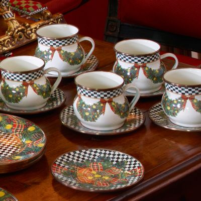 MacKenzieChilds Evergreen Enamel Mug