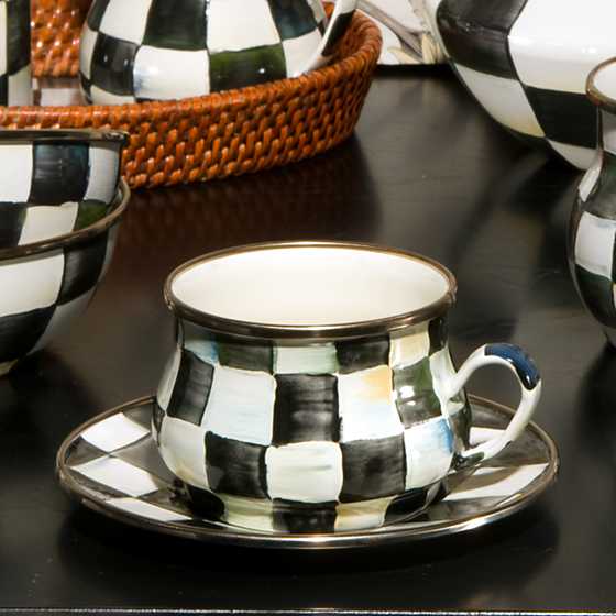 Courtly Check Enamel Teacup image six