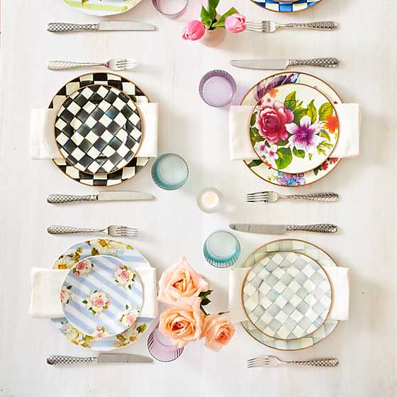 Flower Market Salad/Dessert Plate - White image seven