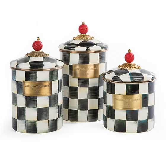 Courtly Check Enamel Canister - Large image thirteen
