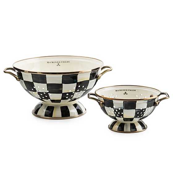 Courtly Check Enamel Colanders - Set of 2 image two