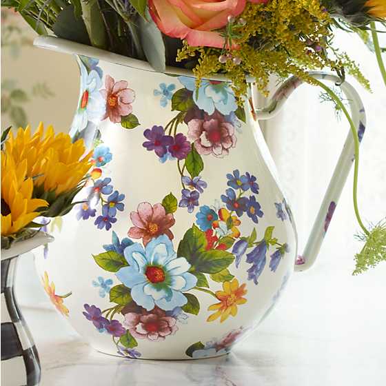 Flower Market Pitcher - White image two