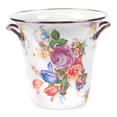 MacKenzieChilds Flower Market Wine Cooler White