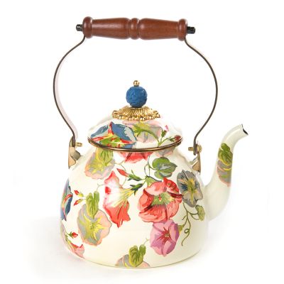 MacKenzieChilds Morning Glory Tea Kettle 2 Quart