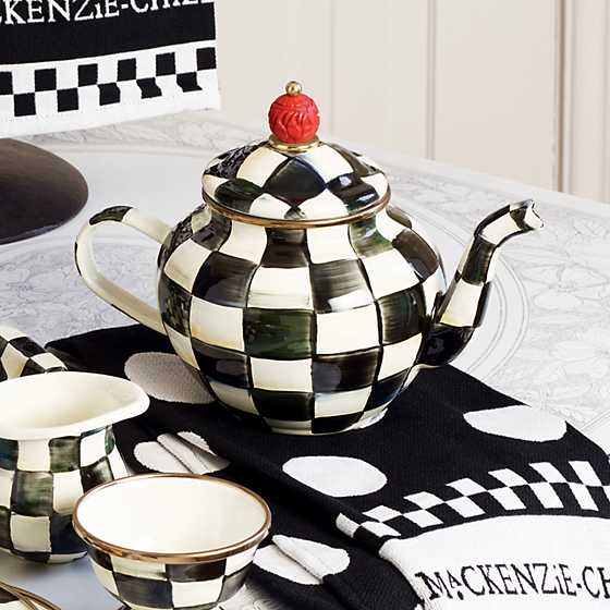 Courtly Check Enamel Teapot - 4 Cup image five