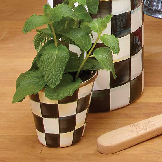 Courtly Check Enamel Herb Pots - Set of 3 image five