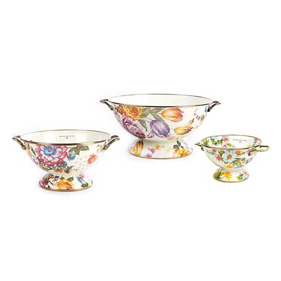 Flower Market White Everything Bowl  &  Colanders Set image two